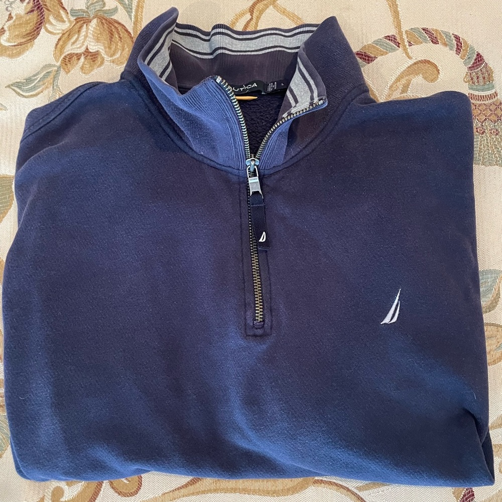 Nautica men’s 1/4 zip pullover excellent conditiin sz large